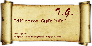 Tánczos Győző névjegykártya